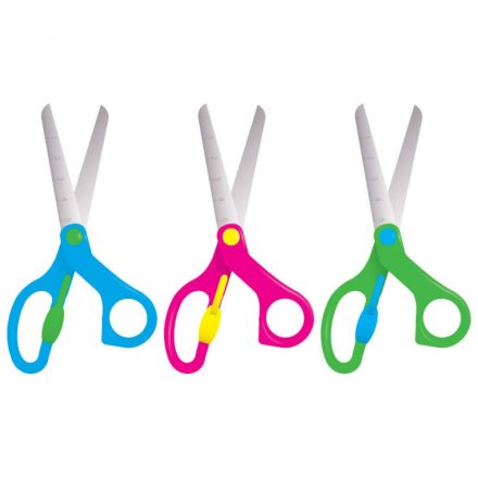 Olló 13cm, iskolai a fogón nyitás rásegítővel, Connect,
