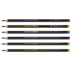   Grafitceruza HB, fekete testű, színes radírral, Connect 72 db/csomag,