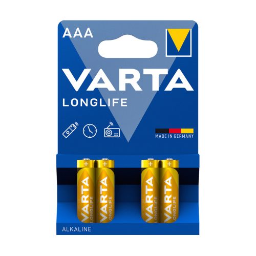 Elem AAA mikro LR03 Longlife 4 db/csomag, Varta
