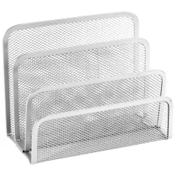 Fémhálós levéltartó 3 rekeszes Fornax, ezüst
