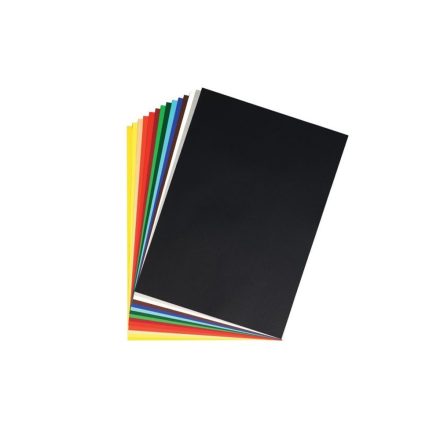 Barkácskarton A/4 10 szín/csomag, különböző színekben 120g