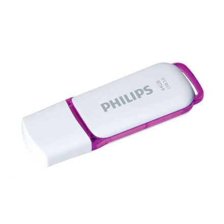 Pendrive USB 3.0 64Gb. Snow Edition Philips fehér-lila