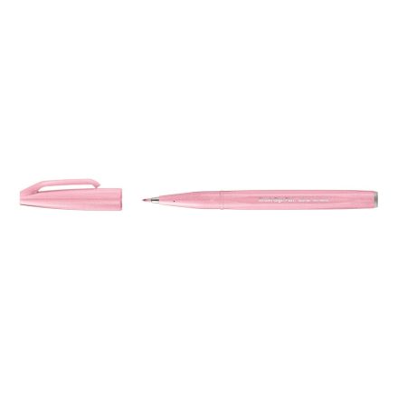 Ecsettoll kalligrafikus hajlékony hegyű SES15C-P3X Pentel Brush Sign Pen világos  pink