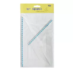   Vonalzókészlet, háromszög 16 cm és 24cm, ( 45°/60° ) 2 db/bliszter Educa
