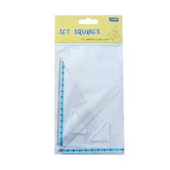   Vonalzókészlet, háromszög 10 cm és 14cm, ( 45°/60° ) 2 db/bliszter Educa