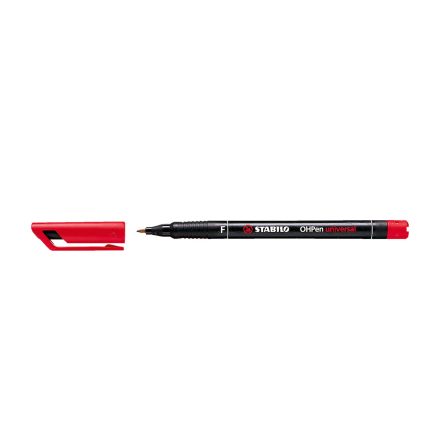 Alkoholos marker 0,7mm, STABILO OHPen F piros