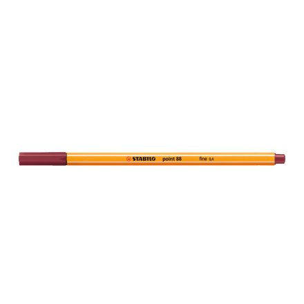 Rostirón, tűfilc 0,4mm, STABILO Point 88 bordó