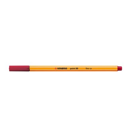 Rostirón, tűfilc 0,4mm, STABILO Point 88 karmazsinvörös