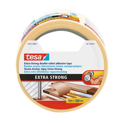 Ragasztószalag kétoldalas, 50mmx10m Extra erős Tesa