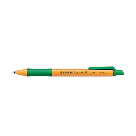 Golyóstoll nyomógombos 0,5mm, Stabilo pointball 6030/36, írásszín zöld