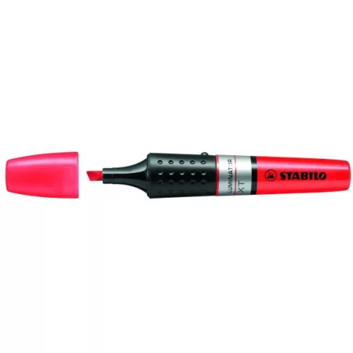 Szövegkiemelő 2-5mm, hengeres test Stabilo Luminator piros