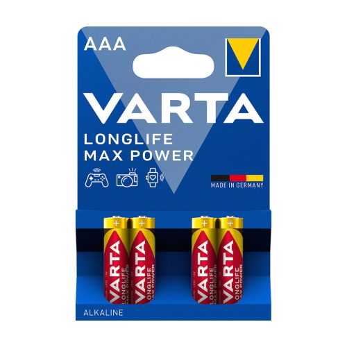 Elem AAA mikro LR03 Longlife Max Power 4 db/csomag, Varta