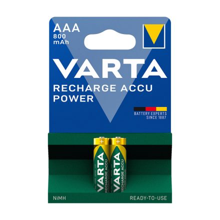 Elem tölthető akku AAA mikro 800 mAH Power 2 db/csomag, Varta