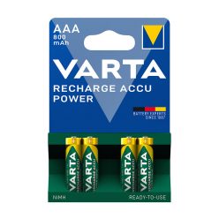   Elem tölthető akku AAA mikro 800 mAH Power 4 db/csomag, Varta