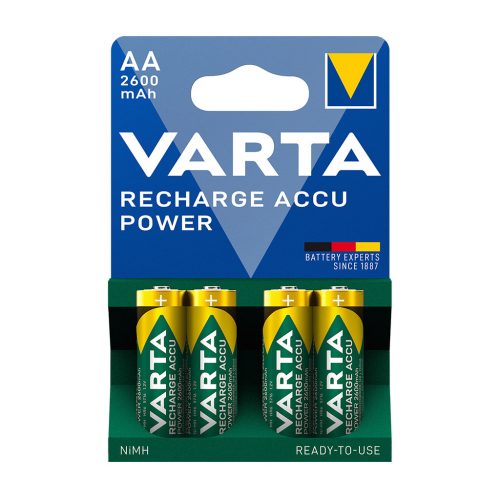 Elem tölthető akku AA ceruza 2600 mAH Power 4 db/csomag, Varta
