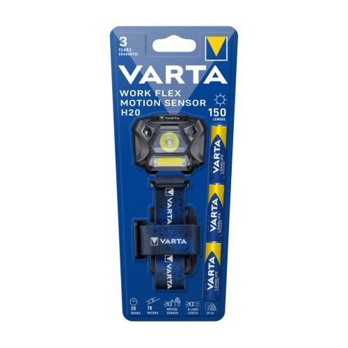 Fejlámpa H20 work flex motion sensor Varta