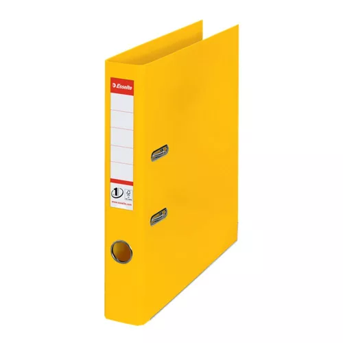 Iratrendező A4, 5cm, PP élvédő sínnel, Esselte Standard sárga