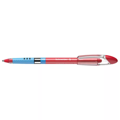 Golyóstoll 0,7mm, kupakos Schneider Slider Basic XB, írásszín piros