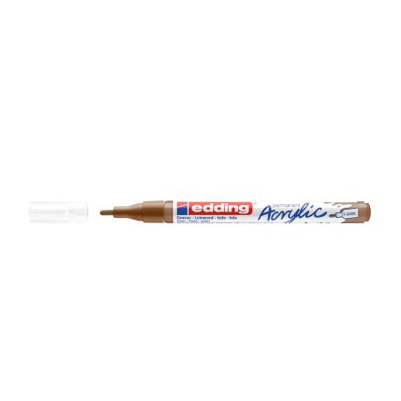 Akril marker 1-2mm, Edding 5300 mogyoró barna