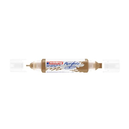 Akril marker 2-3mm, és 5-10mm, 3D kétvégű Edding 5400 arany