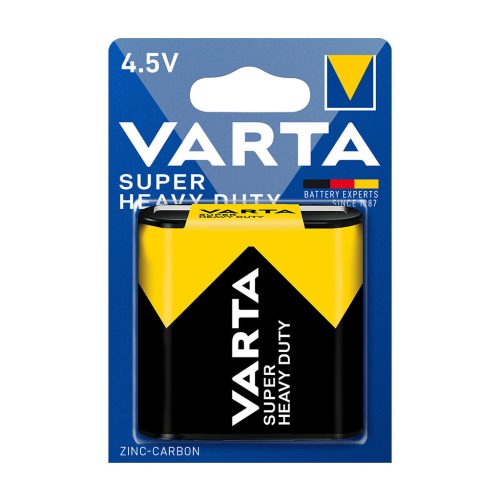 Elem 4,5V 3LR12 Superlife féltartóslapos 1 db/csomag, Varta
