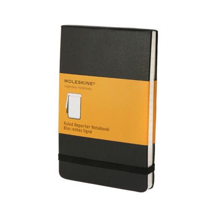Notesz savmentes vonalas kemény fedeles Moleskine Reporter QP511 fekete