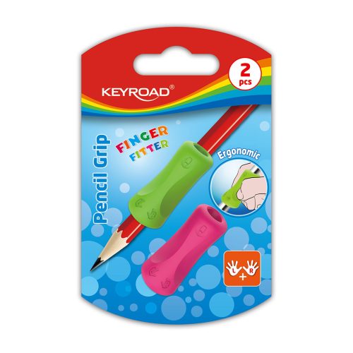 Ceruzafogó 2 db/bliszter Keyroad Finger Fitter vegyes színek