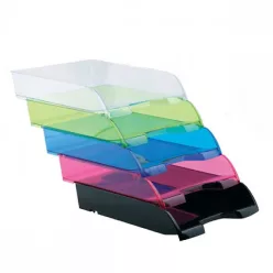   Irattálca műanyag 550 extra széles 345x270x67mm, Bluering®, áttetsző piros