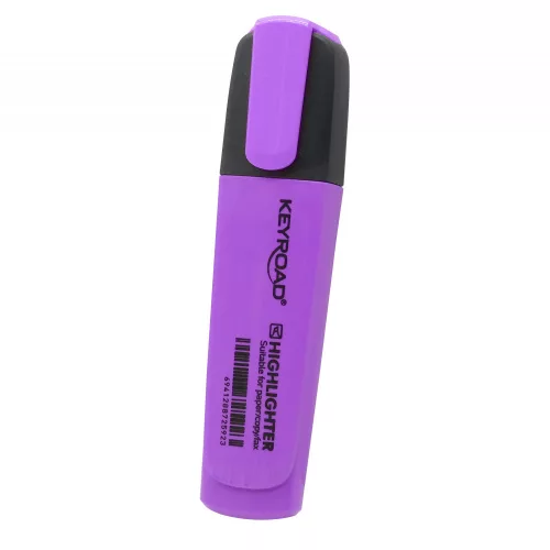 Szövegkiemelő vágott hegyű, lapos test Keyroad Fluo neon lila