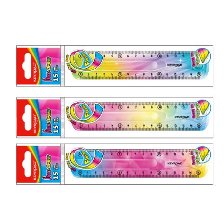 Vonalzó 20 cm, flexibilis Keyroad Flex Draw színátmenetes