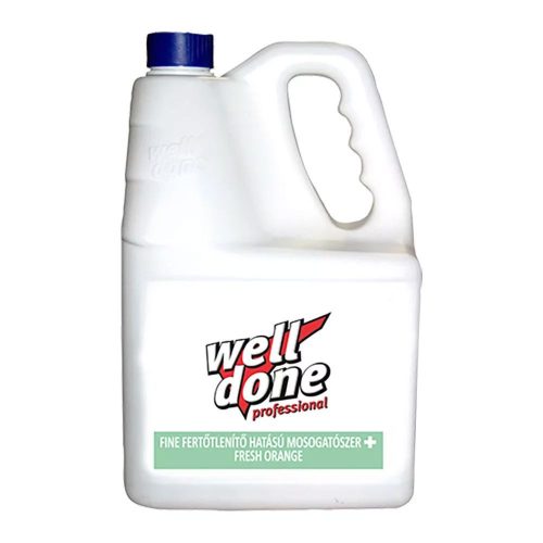Mosogatószer 5 liter kézi fertőtlenítő hatással Well Done Fresh Orange