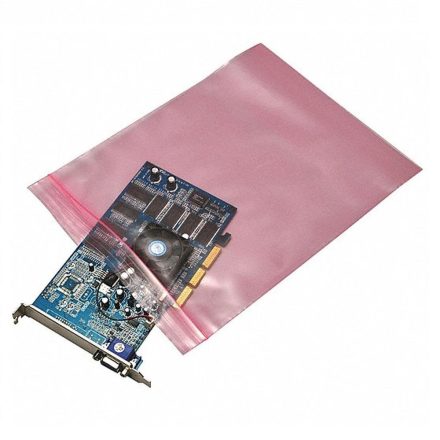 Simítózáras tasak 203x254mm, antisztatikus 100 db/csomag, rózsaszín