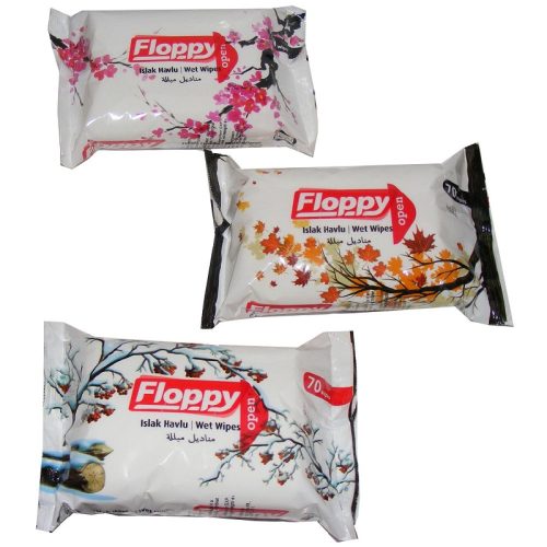 Nedves törlőkendő 70 lap/csomag Floppy