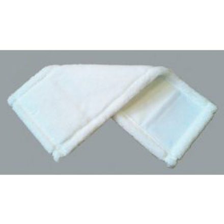 Mophuzat zsebes-füles 40 cm mikroszálas fehér zöld csíkkal_MY042WP