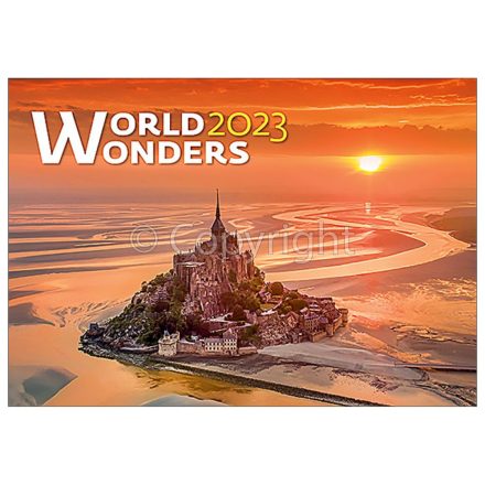 Falinaptár képes 450 × 315 mm World Wonders Dayliner 2023.