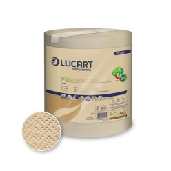   Kéztörlő 2 rétegű tekercses átmérő: 17,5 cm egyesével csomagolt 2.300 EcoNatural Lucart_852407J havanna barna