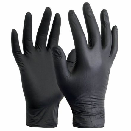 Gumikesztyű nitril púdermentes S 100 db/doboz Guarder® fekete