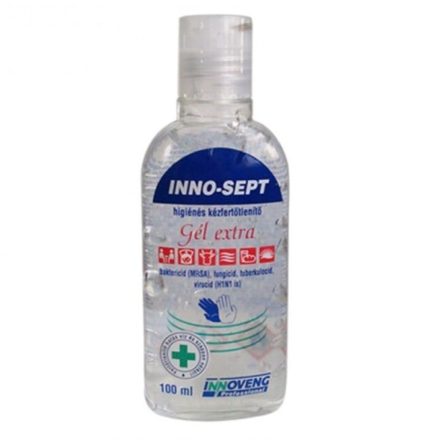 Kéz- és bőrfertőtlenítő gél kupakkal 100 ml INNO SEPT GÉL EXTRA