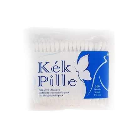 Fültisztító pálcika utántöltő 200 db/csomag Kék Pille