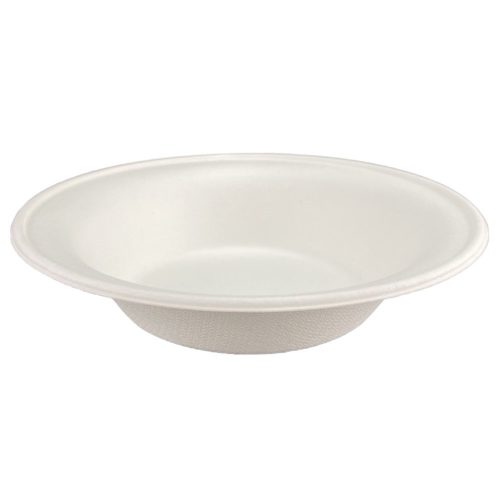 Tányér leveses 500 ml komposztálható cukornád 50 db/csomag, fehér