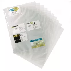   Névjegykártyatartó betét, 80 zseb/betét, 10 betét/csomag Visifix, Durable