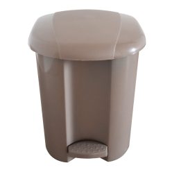 Szemeteskuka pedálos műanyag 17 literes, barna