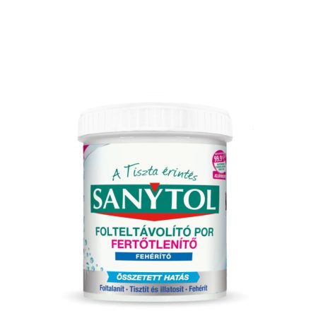 Fertőtlenítő mosószeradalék por fehér ruhához 450 g Sanytol