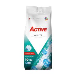   Mosópor 10 kg (130 mosás) zsákos fehér ruhákhoz Active White