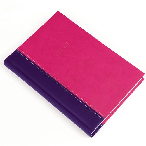 Határidőnapló Linett A/5, napi fehér lapokkal lila-pink Realsystem 2026.