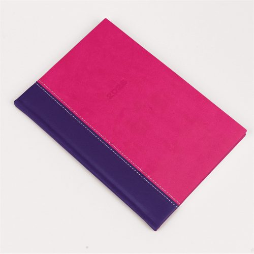 Határidőnapló Linett B/5, heti fehér lapokkal lila-pink Realsystem 2026.