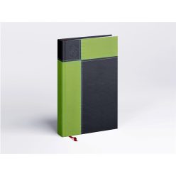   Határidőnapló Prémium M A/5, napi krémszínű lapokkal zöld Realsystem 2026.