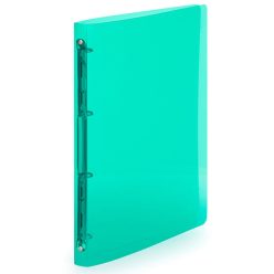   Gyűrűskönyv A4, 4 gyűrűs 2cm gerinc áttetsző PP, Karton P+P Lines zöld