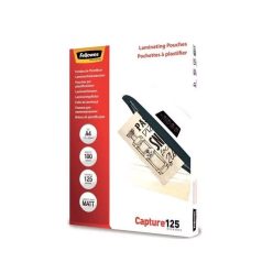   Lamináló fólia, A4, 125 mikron, matt, 100 db/doboz, Fellowes®