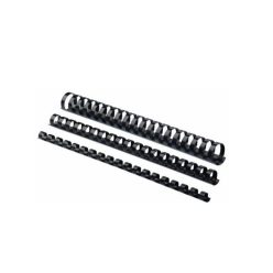   Spirál, műanyag, 8mm, 21-40lap, 100 db/doboz, Fellowes® fekete